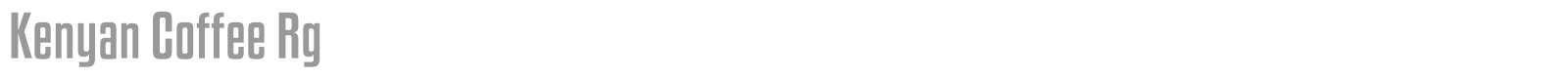 Kenyan Coffee font preview